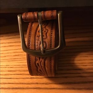 Leather Hand-tooled Belt